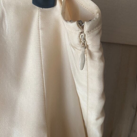 Talbots Ivory Cream Pleated Circle Skirt sequin 10 romantic whimsical soft full - Picture 6 of 14